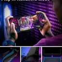 NinABXY Hall Effect Joystick Controller for Nintendo Switch/OLED, Wireless One-Piece Handheld Switch Joypad - Macro, Ergonomic Grip, Turbo, Flame Pattern, Christmas Presents for Family/Friends