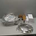 Chafing Dishes for Buffet 4 Pack, 5 QT Round Chafing Dishes for Buffet [Elegant Silver Colors] Stainless Steel Chafing Dish Buffet Set for Any Party