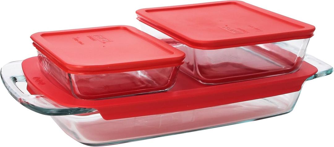 Pyrex Easy Grab 3-Quart Oblong Baking Dish (6 PC Set)