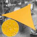 Royal Shade 12' x 12' x 12' Yellow Triangle Waterproof Sun Shade Sail Canopy Awning, UPF50+ 95% UV Blockage & Water Resistant, Outdoor Backyard Patio Garden (We Make Custom Size)