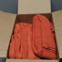 Casa Lino Bath Towel Set of 8 (2 Bath Towels, 4 Wash Cloths & 2 Hand Towels for Bathroom) - 100% Cotton - Highly Absorbent & Quick Dry - Guest Room Essentials for Bathroom Set - Coral Orange