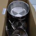 T-fal Cook & Strain Stainless Steel Cookware Set, 14 Piece Set, Dishwasher Safe, Multi, Silver