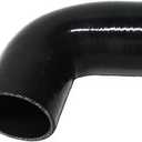Automotive Silicone Tubing, ID 3.75" to 4" (95mm-102mm) 90 Degree Elbow Reducer, 4.7" (120 mm) leg length,Universal 4-Ply High Performance Coupler Silicone Hose (Black)