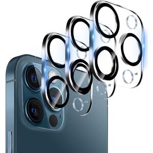 Dengduoduo 3 Pack Tempered Glass Camera Lens Protector for iPhone 12 Pro Max 6.7", Ultra HD, 9H Hardness, Anti-Scratch, Case Friendly, Easy to Install [No Affect on Night Shots] (Clear)