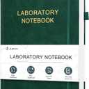 JUBTIC Laboratory Notebook for Project Organization - Grid Notebook Quad Ruled Science Lab Book for Graphing, Chemistry Lab Notebook for Student - Stay Organized and Productive(8.5" x 11",Dark Green)