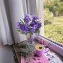 10Pcs Lilac Flowers Artificial Bouquet Fake Purple Flowers Faux Lilacs Mix Bush Artificial Purple Silk Flower Bulk Arrangements Summer for Table Centerpieces Home Kitchen Wedding Decorations