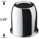 4 Push Through Black Wheel Center Caps for Trailer Wheel Rims 3.25" Center Bore