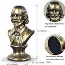 Resin Statue of William Shakespeare Bust, Vintage Bust Sculptures Home Decor for Living Room, 12 Inch Aesthetic Shelf Decor for Office Table, Unique Broadway Gifts, Renaissance Style