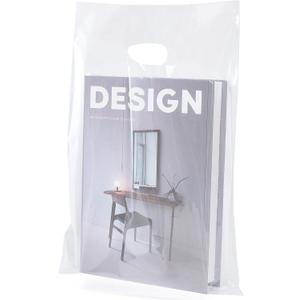 100 Clear Plastic Bags With Handles 9"x12" Perfect for Merchandise And Retail 1.5Mil Thick Clear Gift Bags With Handles
