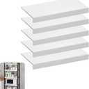 Wire Shelf Cover 24 X 12 Inch Wire Rack Cover Wood Shelf Covers for Pantry Shelving Closet Shelves Organization(White,5 Pack)