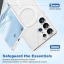 Strong Magnetic for Samsung Galaxy S25 Ultra Case, 2 Case&2 Screen Protector for S25 Ultra Phone,Mil-Grade Drop Protection,2PCS Clear