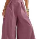 Verdusa Women's Zip Up Wide Leg Jumpsuits Sleeveless One Piece Jumpsuit Formal Dressy Casual Spring Outfits (Pink, M)