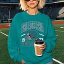 MNLYBABY Football Sweatshirt Women Game Day Sweatshirts Football Team Fans Pullover Long Sleeve Crew Neck Tops (Green, L)