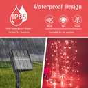 Solar String Lights for Outside, 72Ft 200 LED Solar Fairy Lights with 8 Modes, Solar Powered Fairy Lights Waterproof for Christmas Tree Garden Party WeddingRed (1 Pack)