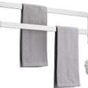 Double Towel Bar Towel Racks for Bathroom, Bath Towel Holders Wall Mount, Stainless Steel Towels Shelves Towel Rail, 2-Tiers (Brushed Nickel, 32 Inches)