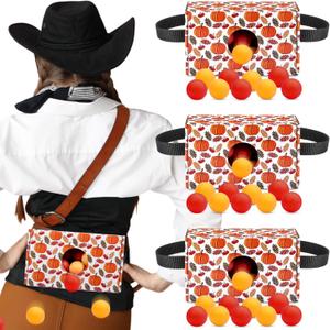 Shyyween 4 Sets Fall Party Swing Shaking Balls Set Novelty Twerk Includes 80 Balls and 4 Strap Shake Boxes for Outdoor Indoor Fall Harvest Thanksgiving Family Party Birthdays