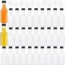 30 Pack 1.7oz Mini Liquor Bottles with Black Cap,Plastic Alcohol Bottles with 10 Funnels,Airtight Plastic Spirit Bottle for Weddings,Party Supplies