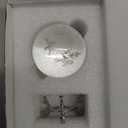 HDCRYSTALGIFTS 3D Hummingbird Crystal Ball Paperweight 60mm(2.3Inch) Laser Engraved Glass Sphere Display Globe Meditation Ball Home Decor with Metal Stand, Hummingbird