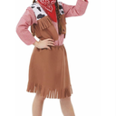 fun shack Cowgirl Outfit Kids Costume, Girls Cowgirl Dress for Parties, Western Themed Dress Up for Children XL