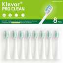 KLEVOR Replacement Toothbrush Heads for Philips Sonicare  8 Count  Individually Wrapped & Protective Travel Cap  Compatible with DiamondClean, FlexCare, ProtectiveClean, Series 2/3 and More