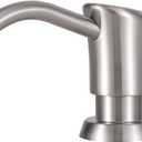 GAGALIFE Built in Sink Soap Dispenser or Lotion Dispenser for Kitchen Sink, Brushed Nickel ABS Pump Head, with 17 Ounce Large PET Soap Bottle