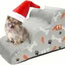 Dog Stairs Ramp for Small Dogs, 3-Step Dog Steps for Couch Sofa and Chair, Pet Stairs for Cats, Non-Slip Balanced Pet Steps Indoor 