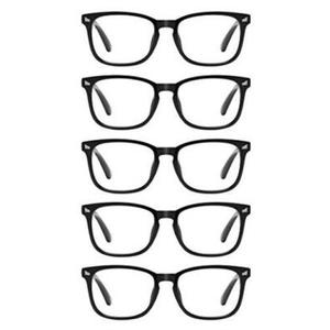 CCVOO 5 Pack Reading Glasses Blue Assorted Colors , Magnification Strengths