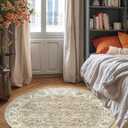 6ft Vintage Floral Round Rug, Circle Washable Rug, Taupe
Distressed Floral Design, Soft Low Pile Surface, Non Slip, Pet Friendly, Easy Care, Living Room Bedroom Diningroom Playroom