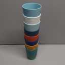 Wheat Straw Cups Set of 8 - Unbreakable 12 OZ Reusable Drinking Glasses BPA Free Cup Dishwasher Safe Tumblers