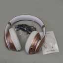 Wireless Bluetooth Headphones Over Ear 65H Playtime HiFi Stereo Headset with Microphone and 6EQ Modes Foldable Bluetooth V6.0 Headphones for Travel Smartphone Computer Laptop Rose Gold