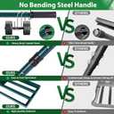 Lawn Leveling Rake,Stainless Steel Lawn Leveler with 30x10 Ground Plate, 78 Adjustable Long Handle, Level Yard Tool for Grass, Golf Field, Level Soil or Dirt Ground Surfaces-Green