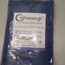 Chyhomenyc Blue Short Curtain Valance for Windows, Faux Linen Textured Half Window Curtains, Burlap Solid Small Curtain for Bathroom Laundry Basement Valance, 60Wx22L Inch, 1 Piece