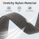 2 x DaQin Nylon Sport Loop Compatible with Apple Watch Band 40mm 38mm 41mm 42mm 44mm 45mm 46mm 49mm, Soft Breathable Braided Wristband for iWatch Band for Women Men Series 11 10 9 8 7 6 5 4 3 2 1 SE Ultra (SpaceGray)