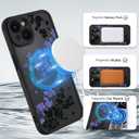 OOK Case for iPhone 14 6.1 Inch (Compatible with MagSafe) Floral Flowers Design Translucent Phone Cover Soft TPU + Hard PC Anti-Scratch Shockproof Magnetic Cute Case for Women - Light Purple