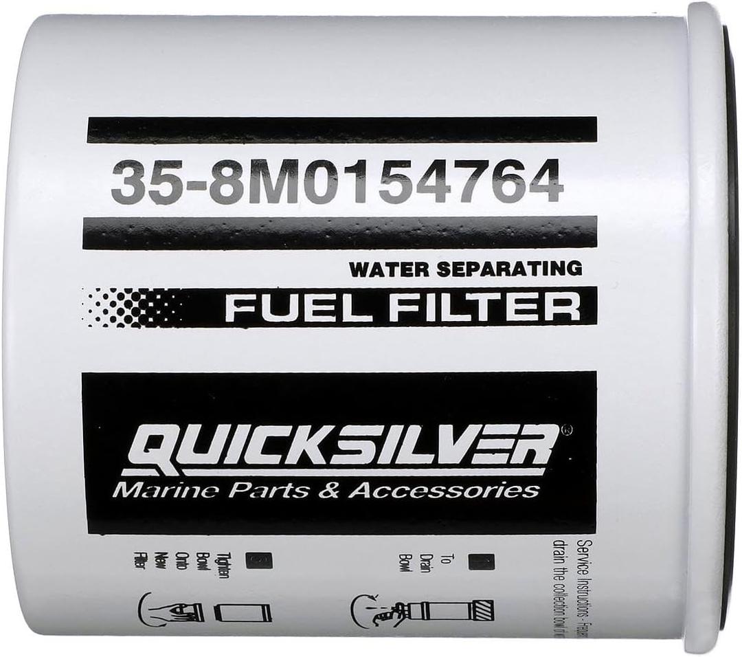 Quicksilver 8M0154764 Water Separating Fuel Filter for Select Honda and Suzuki Outboards