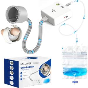 Electric Male Urine Collector Portable Wearable Urinal Device with Silicone Cup USB Rechargeable Pump for Elderly and Outdoor Use (EWUB-1Set)