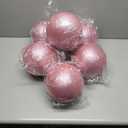 Zubebe 6 Pcs 8" Extra Large Outdoors Christmas Balls Ornaments Jumbo Oversized Christmas Tree Decorations Giant Hanging Xmas Plastic Balls Ornaments for Lawn Yard Decoration (Pink Glitter)