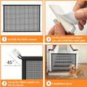 Cupount Dog Screen Mesh Gate for Stairs Pet Gates for The House: for Doorways Stairways Indoor 29 inches Tall, 38 inch Wide, Fits 32-35 inch Openings
