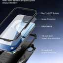 for iPhone Air Magnetic Case with Blet Clip Hoslter,Compatible with Magsafe,2X Screen Protector,Heavy Duty Protection,Rugged & Durable Phone Cover for iPhone Air Case,Black