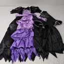 Doxrmuru Halloween Girls Witch Costume Light up Fairytale Witch Costume with Witches Hat L