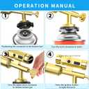 Brass Butane Torch Kitchen Blow Lighter, Culinary Torches Chef Cooking Professional Adjustable Flame with Reverse Use for Creme, Brulee, BBQ, Baking,Butane Fuel Not Included