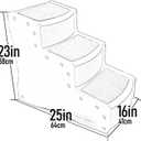 Pet Gear Easy Step III Pet Stairs, 3 Step for Cats/Dogs, Removable Washable Carpet Treads, for Pets Up to 150lbs, No Tools Required, Coffee Bean