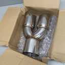 KHK 3" Dual Exhaust Tip - 3" Inlet 3" Outlet 9.5" Overall Length Diesel Exhaust Tips,Stainless Steel Weld On Truck Tailtip, Universal Fit for Trucks & Cars -Polished