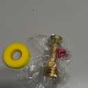 BlueStars [100% Solid Brass] 20lb to 1lb Propane Tank Adapter with Valve - Fit 1lb / 16.4oz Disposable Throwaway Cylinder, Convert CGA600 to QCC1 Male Thread/POL Female Thread