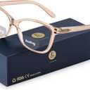 EASY READ Bifocal Reading Glasses for Women,Blue Light Blocking Computer Readers,Anti UV Women Eyeglasses with Spring Hinge (Brown)