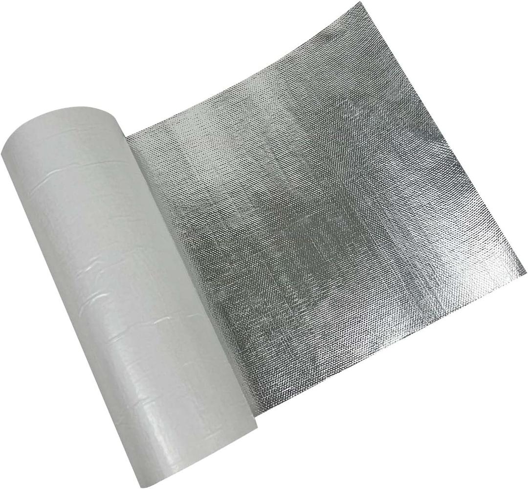 Adhesive Backed Heat Shield Blanket 12" x 39", Aluminized Thermal Insulation Reflective Barrier for High-Temperature Protection and Reflects Radiant Heat