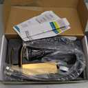 Midanya Bathroom Faucet with Waterfall Spout, Single Hole or 3-Hole Deck Mount, 304 Stainless Steel Sink Faucet with Pop-Up Drain, RV Vanity Compatible,Gold