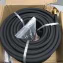 Soaker Hose 150FT 1/2 Inch with Solid Brass Connectors & Garden Stakes Kit, Flexible Leakproof Irrigation System for Garden, Lawn & Landscape