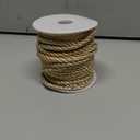 32.8 Yards Champagne Polyester Twisted Trim Cord Rope 5mm Twisted Decorative Cord Trim Thread String for Upholstery Curtain Tieback Honor Cord Home Decoration