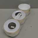 PLASTICPRO [30 Pack 6 OZ Bowls Edge Collection White with Gold Rim Plastic Party Dessert Bowls Premium heavyweight Elegant Disposable Tableware Dishes